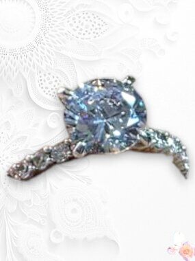 Solitaire Pavé Band Engagement Style Light Blue CZ Size 8 Ring Bomb Party RBP